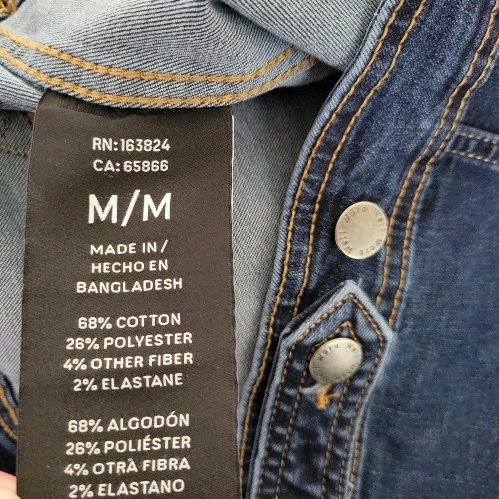 Well Worn Women's Medium Denim Jean Jacket - Picture 9 of 10